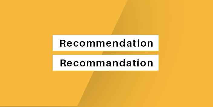recommandation ou recommendation